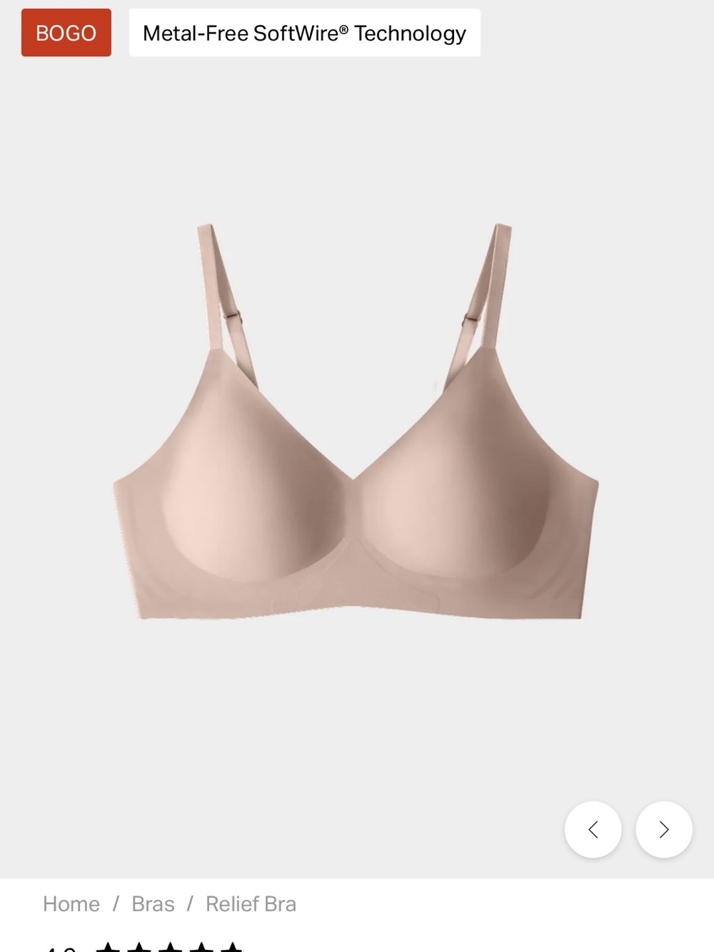 EBY nude relief bra